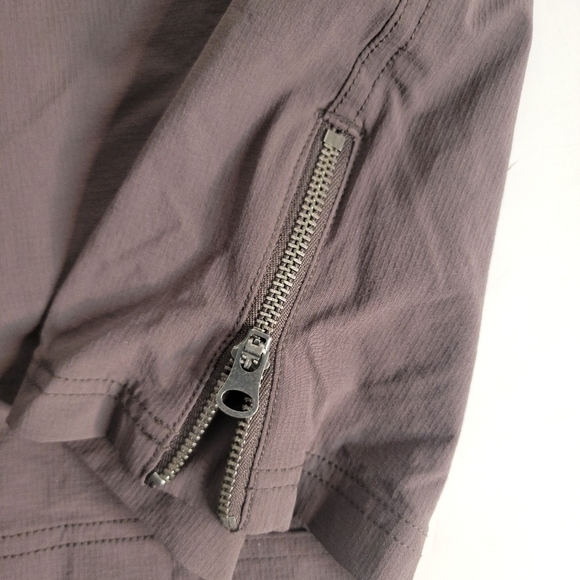 Athleta Sz 2 Jenner Skirt Skort  Pockets Side Zips Gray Purple 983363 - Picture 3 of 8